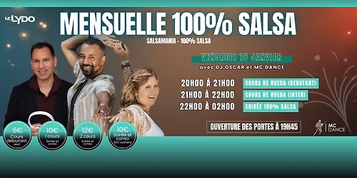 Mensuelle 100% Salsa au Lydo (Rueda)