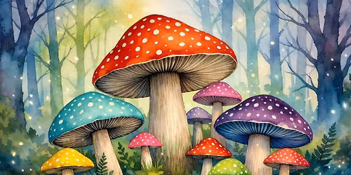 Earth & Art Series: Fungi Painting After Dark Class