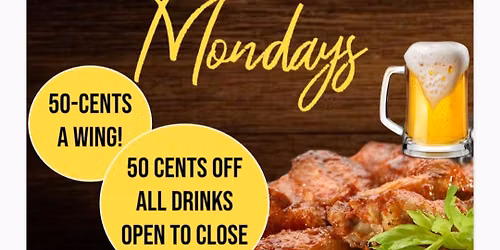 50\/50 Wing Mondays at The Bedrock Inn