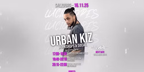 URBAN KIZ WORKSHOPS & SOCIAL SALZBURG  - WITH L\u00daCIO LOPES
