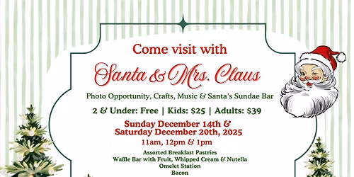 Breakfast with Santa & Mrs. Claus at The Edison Downtown