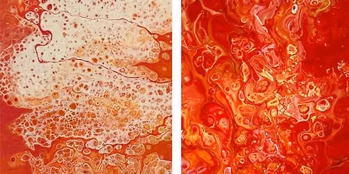Flip Cup Acrylic Pour Art Class