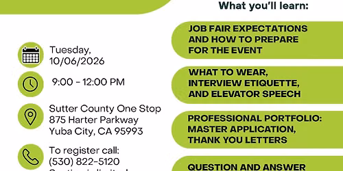 Job Fair Prep Workshop