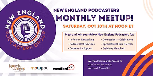 New England Podcasters Group \u2014 October Meetup