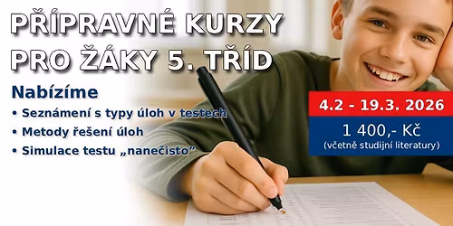 P\u0159\u00edpravn\u00e9 kurzy pro \u017e\u00e1ky 5. t\u0159\u00edd