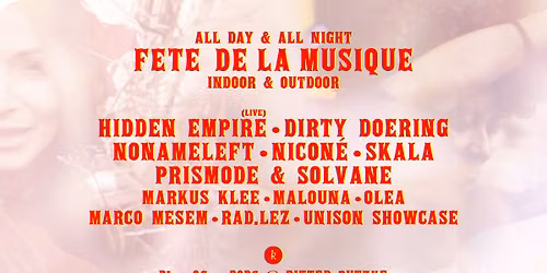 Unter freiem Himmel \/\/ free entry all night long @ Ritter Butzke