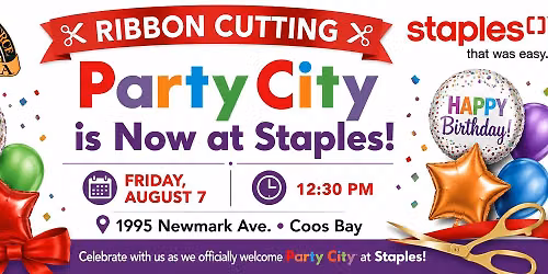 Party City at Staples Ribbon Cutting!