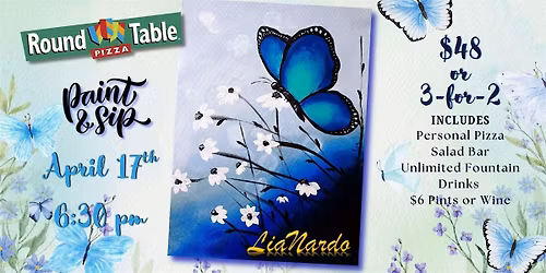 Paint & Pizza w\/LiaNardo at Round Table Pizza