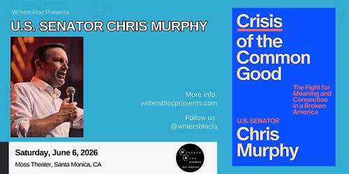 Writers Bloc Presents U.S. Senator Chris Murphy