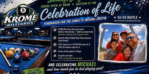 Michael Griffin-Celebration of Life Fundraiser - H12 Scotch Dbls Chip Tournament