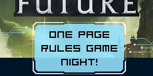 One Page Rules Game Night!