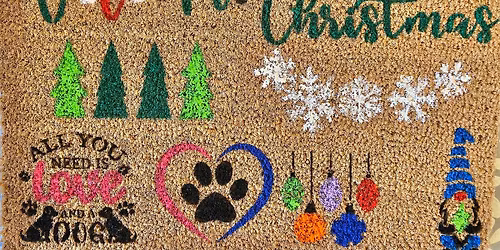 CHRISTMAS Themed Painted Door Mat Workshop