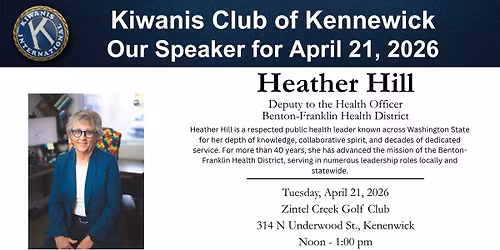 Weekly Kiwanis Club of Kennewick Meeting