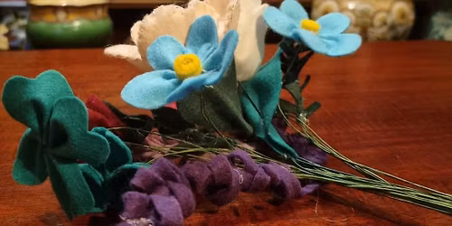 Festive felt flowers