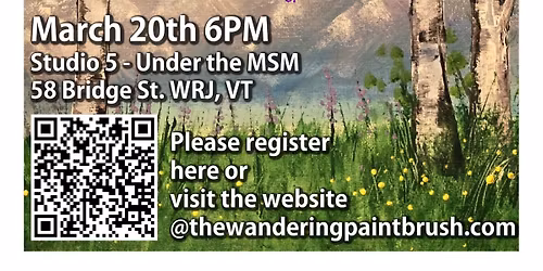 The Wandering Paintbrush Springtime Birches paint and sip!