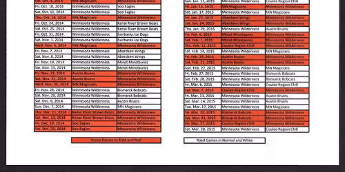 Austin Bruins vs. Aberdeen Wings