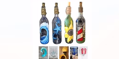 Wine Glass & Fairy Lit Wine Bottle Craft Workshop at Daisy's Nashville Lounge in Patchogue