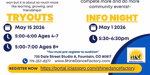 Show Team\/Cheer Team Auditions 