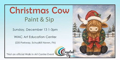 Christmas Cow Paint & Sip