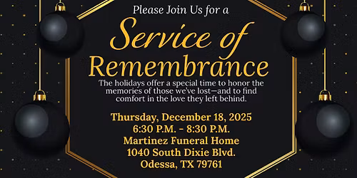 Christmas Service of Remembrance 12\/18