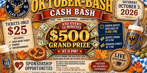 Oktober-Bash '26 - Annual PER Fundraiser Cash Bash
