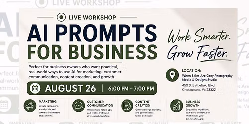 Time Saving Prompts for Business Workshop
