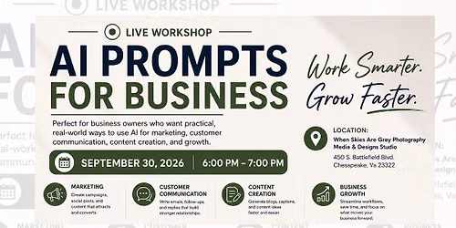 Time Saving Prompts for Business Workshop