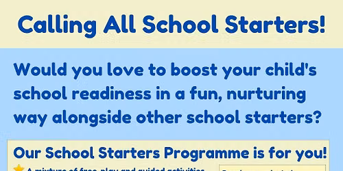 School Starters Programme: Mondays in August