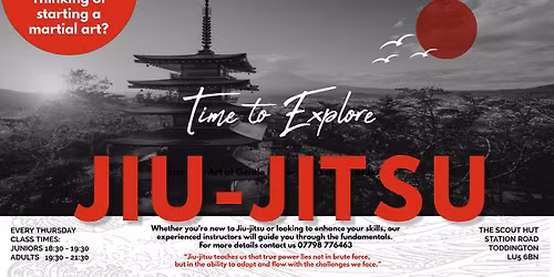 Jiu Jitsu Classes ~Juniors 18:30-19:30 \/ Teens & Adults 19:30 - 21:30