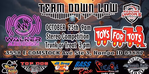 Team Down Low Walker Audio Design Toys for Tots Stereo Competition & Trunk or Treat
