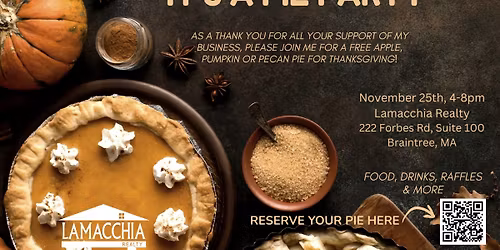 It's a Pie Party- Thanksgiving Client Appreciation Event 