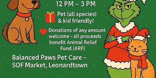 Photos with Grinch! (Pet **all species** and kid friendly)