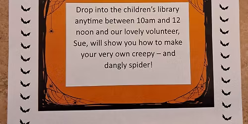 Make a Creepy Spider - drop-in craft table