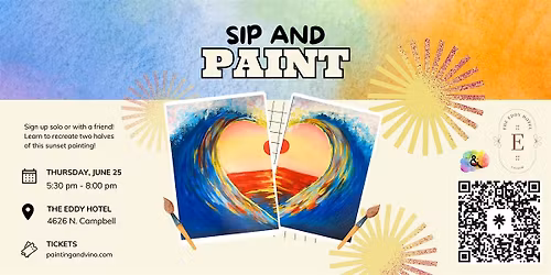 Sunset Love Sip and Paint
