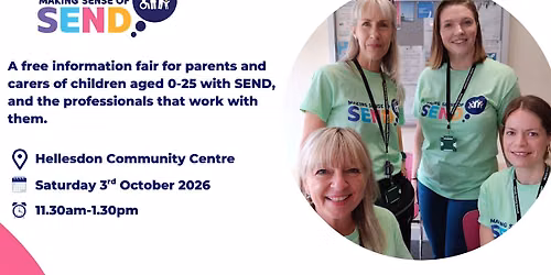 Making Sense of SEND Hellesdon - Saturday 3rd October 2026, 11.30pm-1.30pm