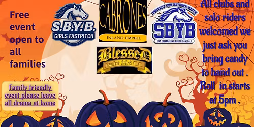 \u26be\ufe0fSBYB\ud83e\udd4e \ud83c\udf83\ud83d\udc7b Trunk or Treat + Movie Night \ud83d\udc7b\ud83c\udf83