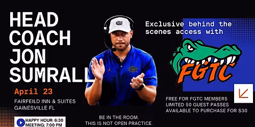 Head Coach Jon Sumrall Speaking at the Fightin' Gator Touchdown Club