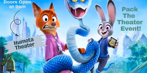 Nov 29th 10am Free Zootopia 2 Movie at Humota Theater