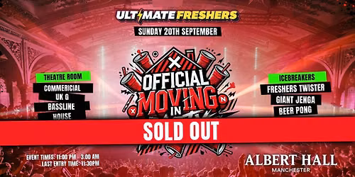 OFFICIAL MOVING IN PARTY \ud83c\udfe0 @ ALBERT HALL\u274c SOLD OUT \u274c  \u26a0\ufe0f SELLS OUT EVERY YEAR \u26a0\ufe0f