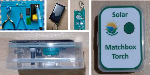 Make a solar powered  LED light - solder, assemble and test.