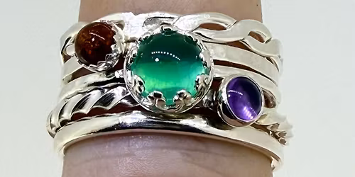 Make this stack of 5 sterling silver rings with Kate Snookes on a choice of dates in 2026