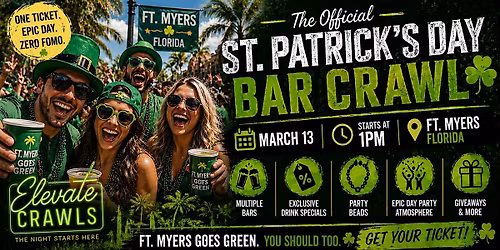 The Official St. Patricks  Bar Crawl - Ft Myers