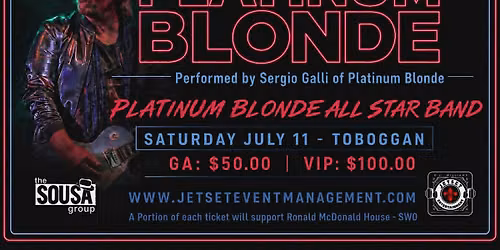 Sergio Galli of Platinum Blonde All Star Band LIVE in London