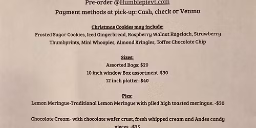 Humble Pie Holiday Sale