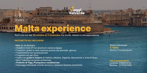 MALTA EXPERIENCE - Un Viaggio tra Storia, Natura e Consapevolezza