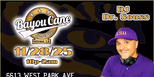 Club Bayou Cane Sports bar Black Friday Dance Party