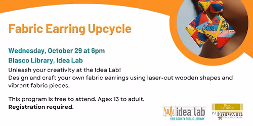 Fabric Earrings Upcycle @Blasco