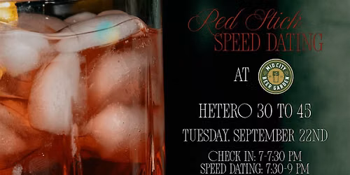 9\/22 - Red Stick Speed Dating @ Mid City Beer Garden