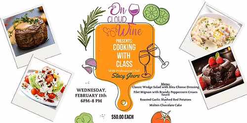 Cooking With Class at On Cloud Wine - Romantic Evening