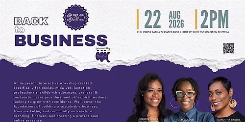 Back to Business : Workshop for Birth Workers